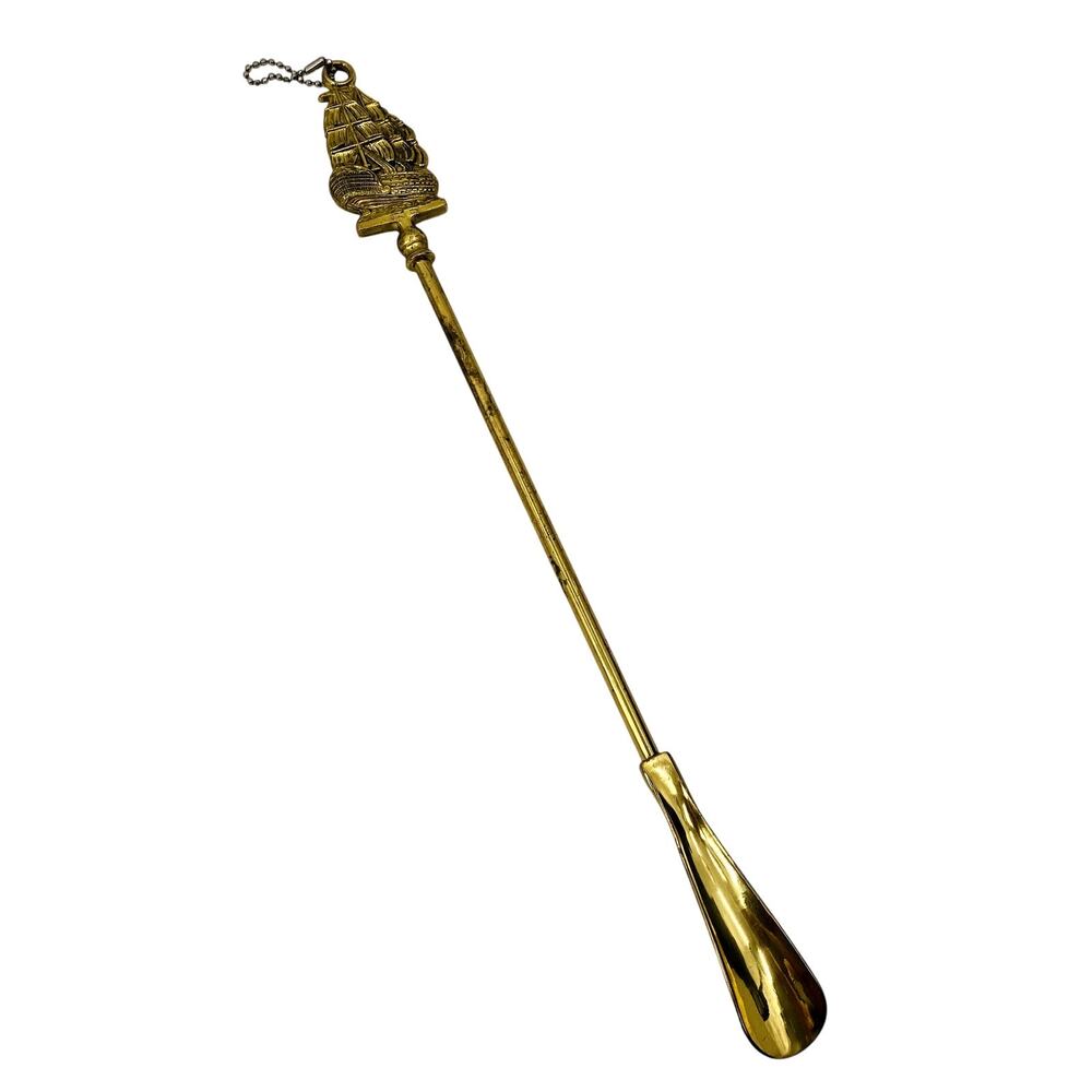vintage brass ship shoe horn
